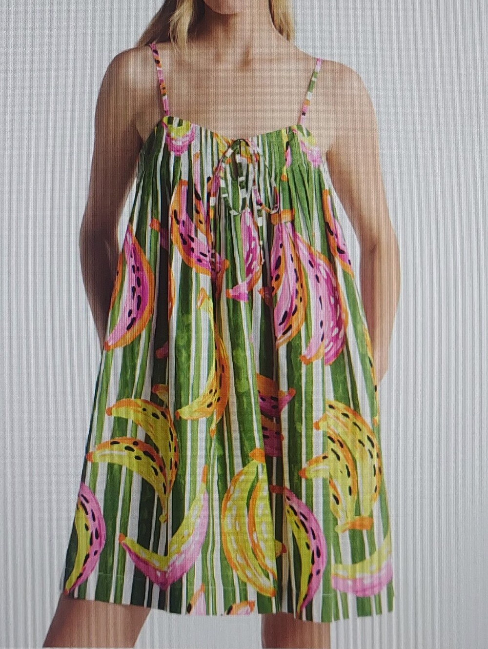 Banana Sun Dress Free Assembly  XS NWT Flowy Tank  Pockets 38x26 See Info